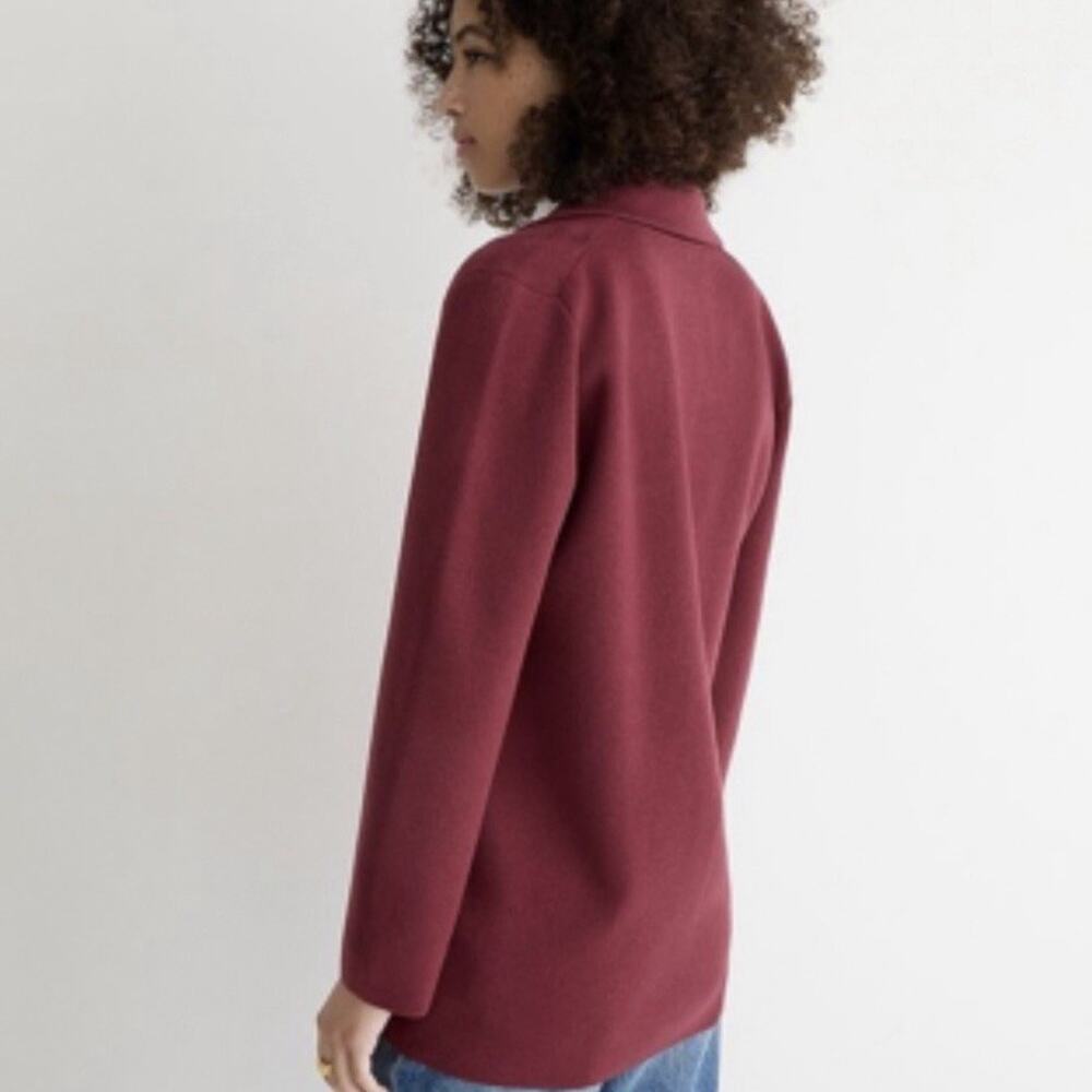 J Crew Burgundy Cecile Relaxed Sweater Blazer Size Small - Picture 1 of 6